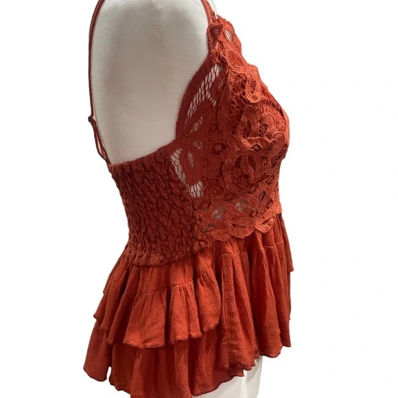 Free People Intimately Adella Cami in Winding Roads (Terra Cotta) Size Large - Picture 4 of 7